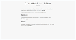 Desktop Screenshot of divisiblebyzero.com